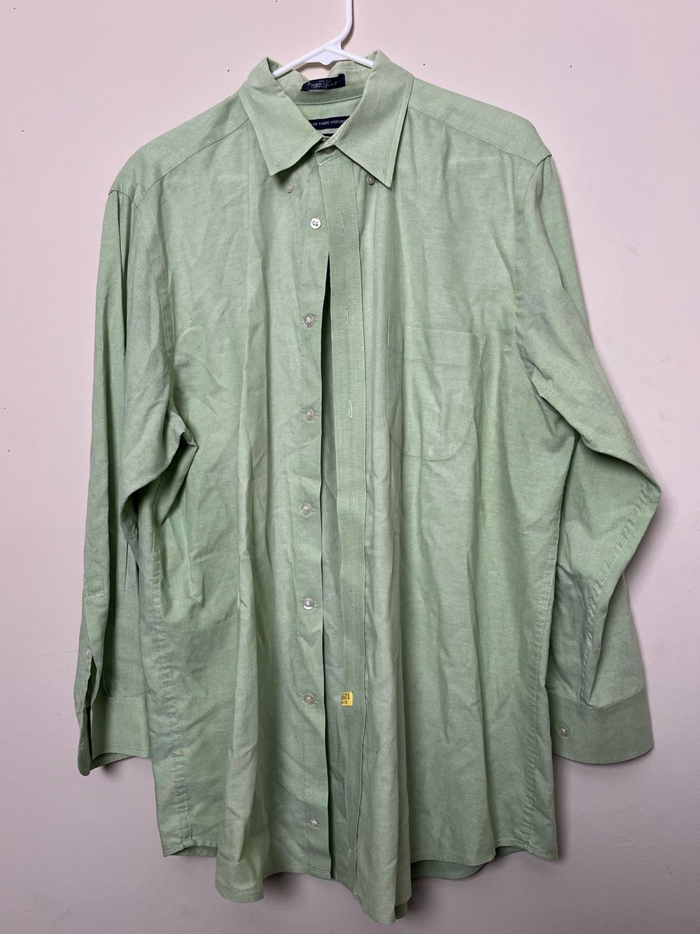 Saddlebred Men's Pale Green Long-Sleeve Dress Shirt